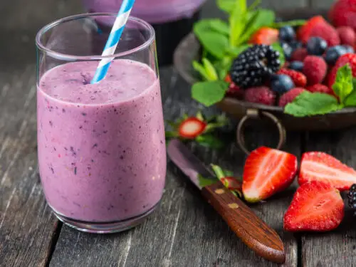 Berry Almond Keto Smoothie Recipe Image
