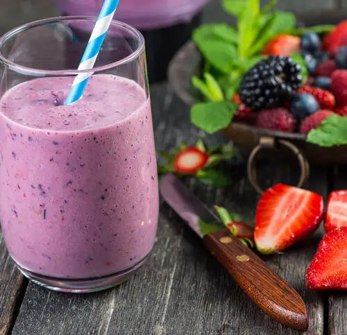 Berry Almond Keto Smoothie Recipe Image